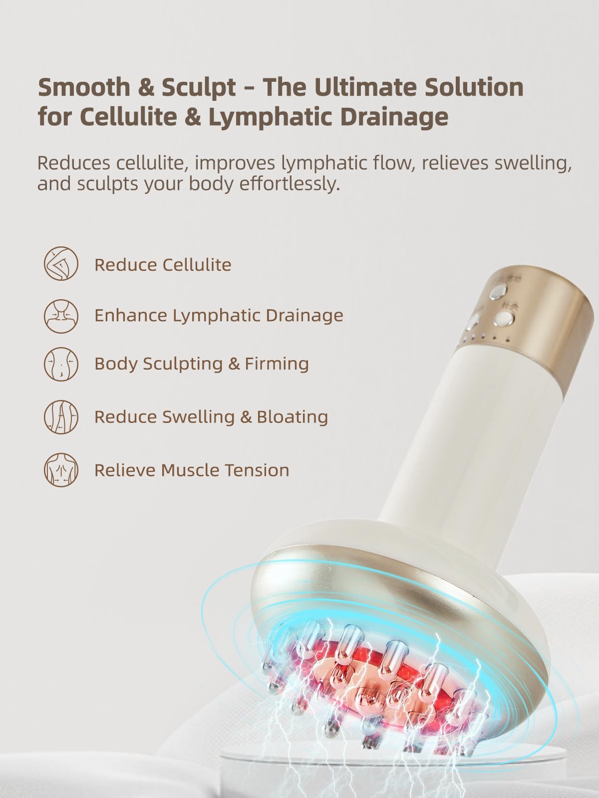 Yuonry anti-cellulite massage tool on legs and arms