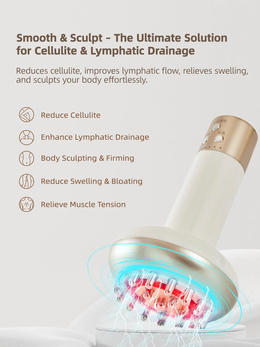 Yuonry anti-cellulite massage tool on legs and arms