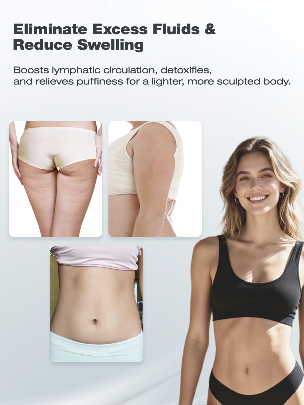 Yuonry full-body cellulite device on back and thighs, aiding fascia release and toning
