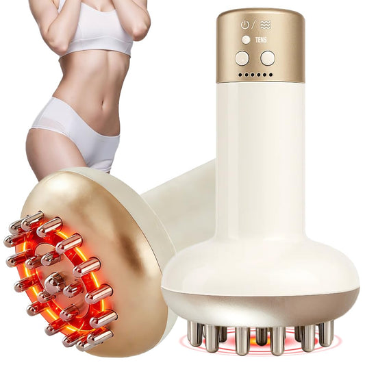 Yuonry lymphatic drainage massager, front view, portable body care device