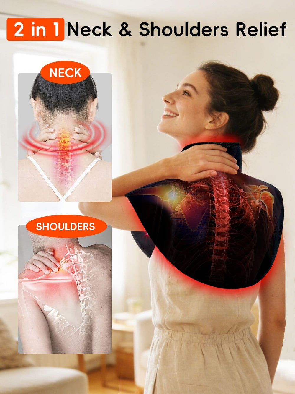 YUQBLITTY 850nm near-infrared therapy pad for deeper tissue comfort.