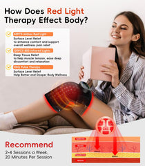 YUQBLITTY knee wrap provides vibration therapy for deep tissue relaxation during workouts.