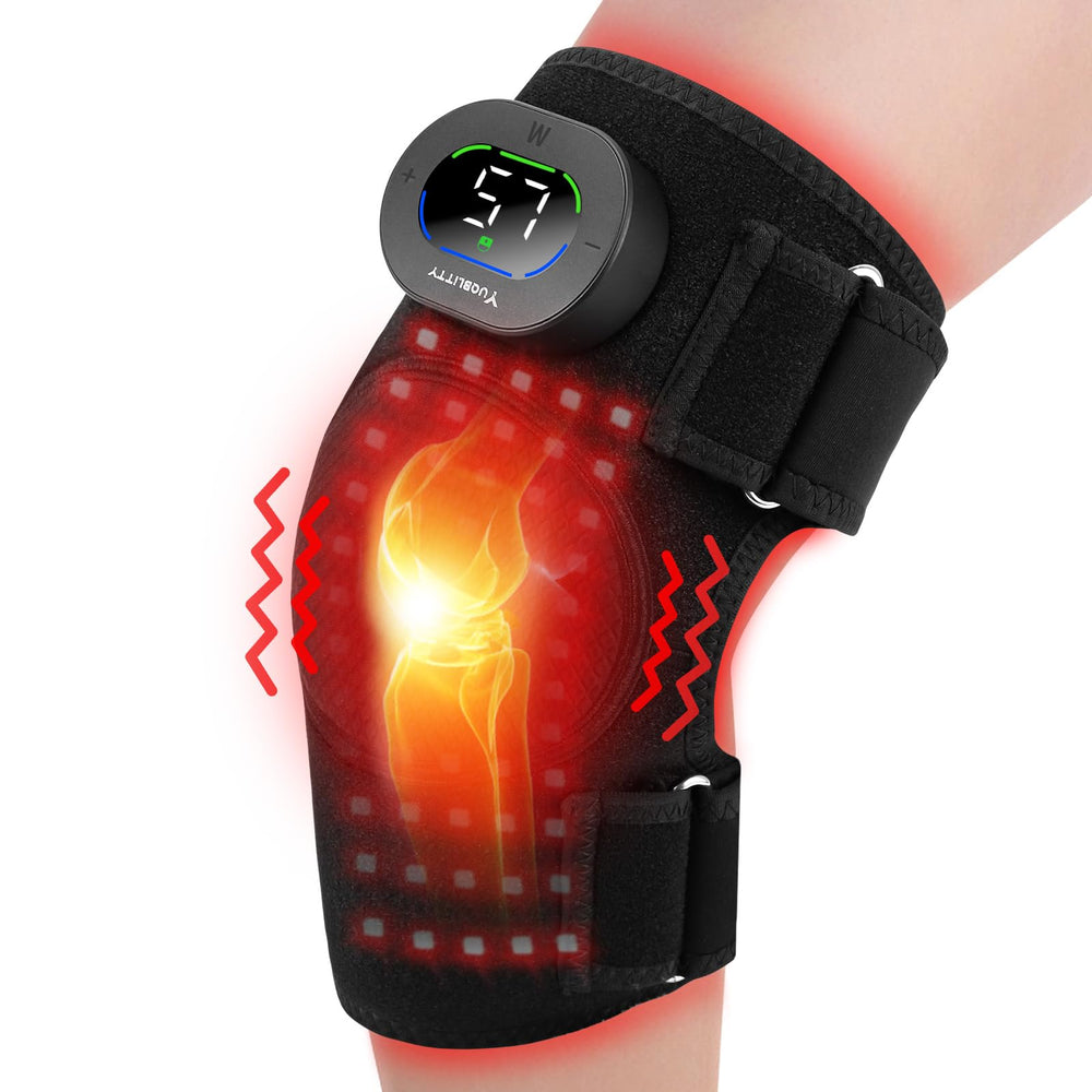 YUQBLITTY red-light knee wrap with dual wavelengths for targeted joint wellness.