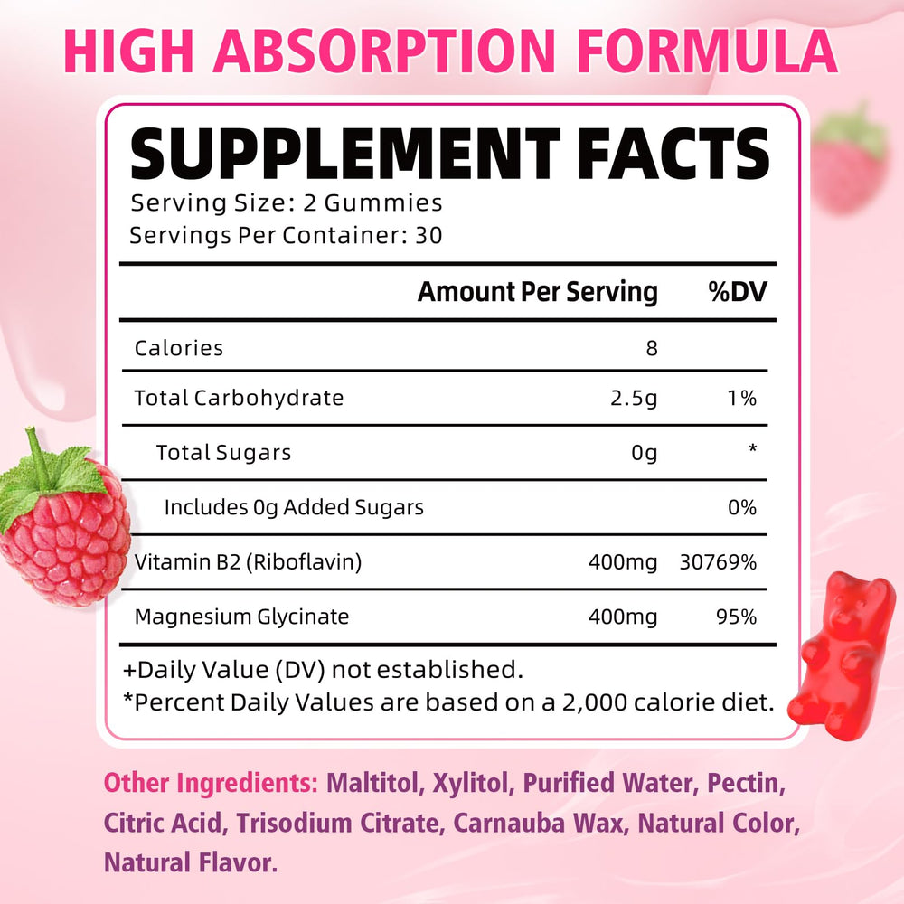 YUULAI B2 gummies bottle close-up shows raspberry flavor and convenient use.