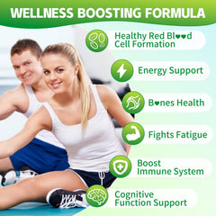 YUULAI iron gummies packaging label confirms vegan and gluten-free formula.