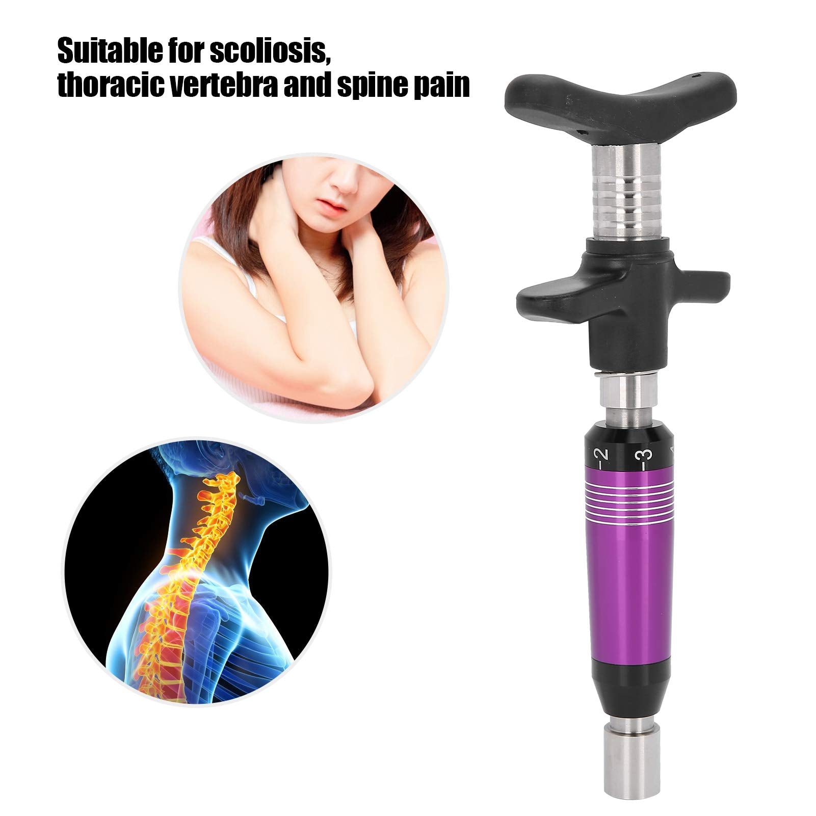 YUYTE massage head attachments target neck, thoracic, and lower back precisely