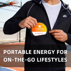 YUWEIDA caffeine energy pouches quick-dissolve sachet on-the-go usage.