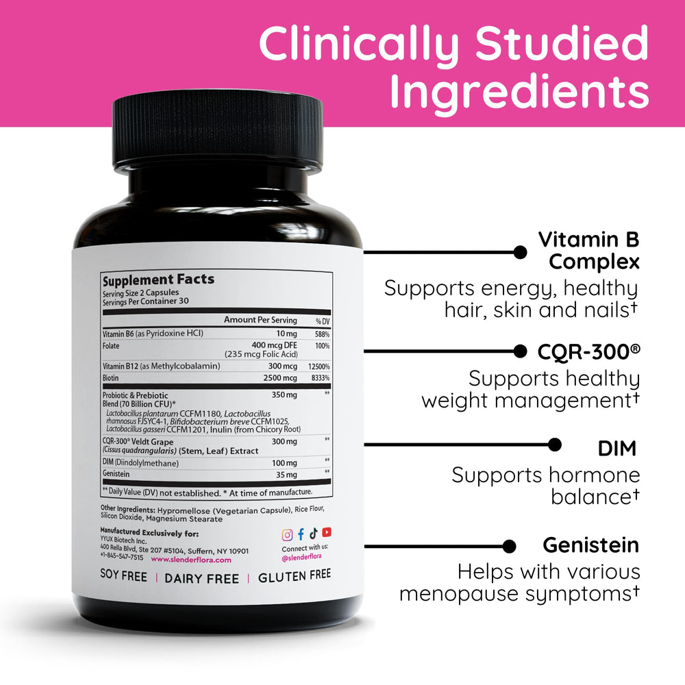 YYUX SlenderFlora bottle opened with capsules ready to take