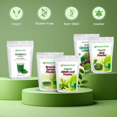 Close-up of broccoli sprout powder texture for nutrient-dense mixing