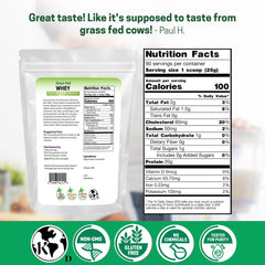 Z Natural Foods Grass-Fed Whey scoop highlights convenient high-protein servings for workouts