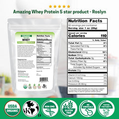 Z Natural Foods whey protein concentrate powder ready for shakes and recipes after training