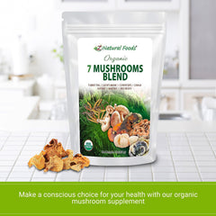 Z Natural Foods Sacred 7 Mushroom Blend baking-ingredient inspires adding mushrooms to recipes.