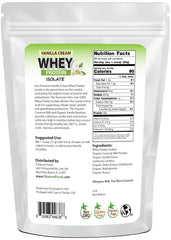 Vanilla Cream whey protein scoop ready to mix in a shaker
