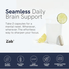 ZAB Methylene Blue capsules label notes vitamin C and B complex