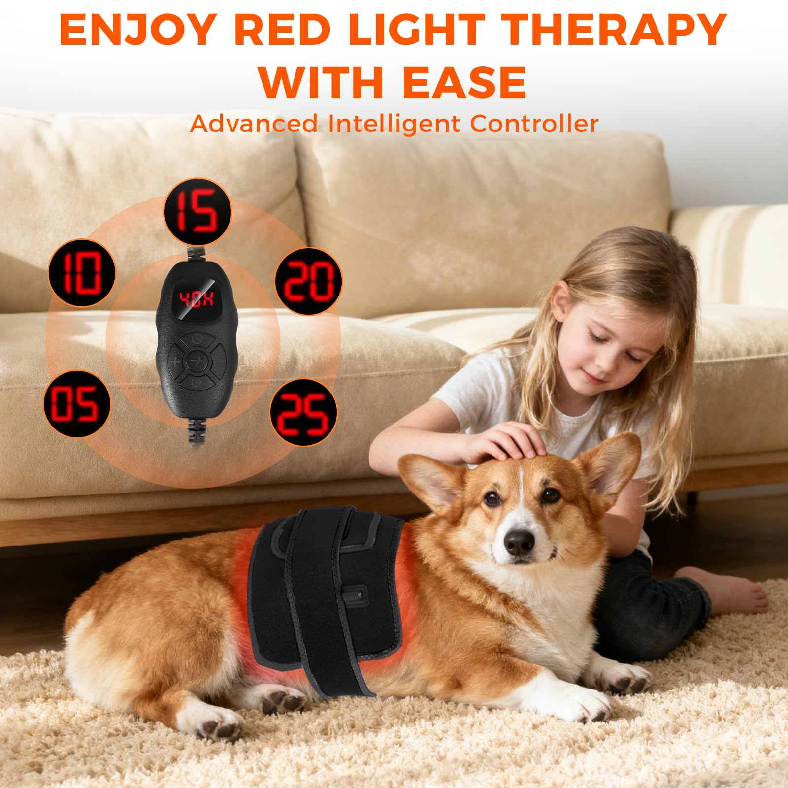 ZAEXAE therapy belt near hip area, soothing deeper tissues for post-activity recovery.