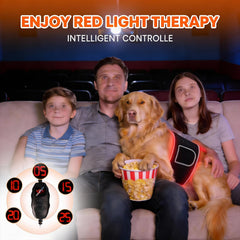 ZAEXAE red light therapy belt wraps around pets for versatile placement.