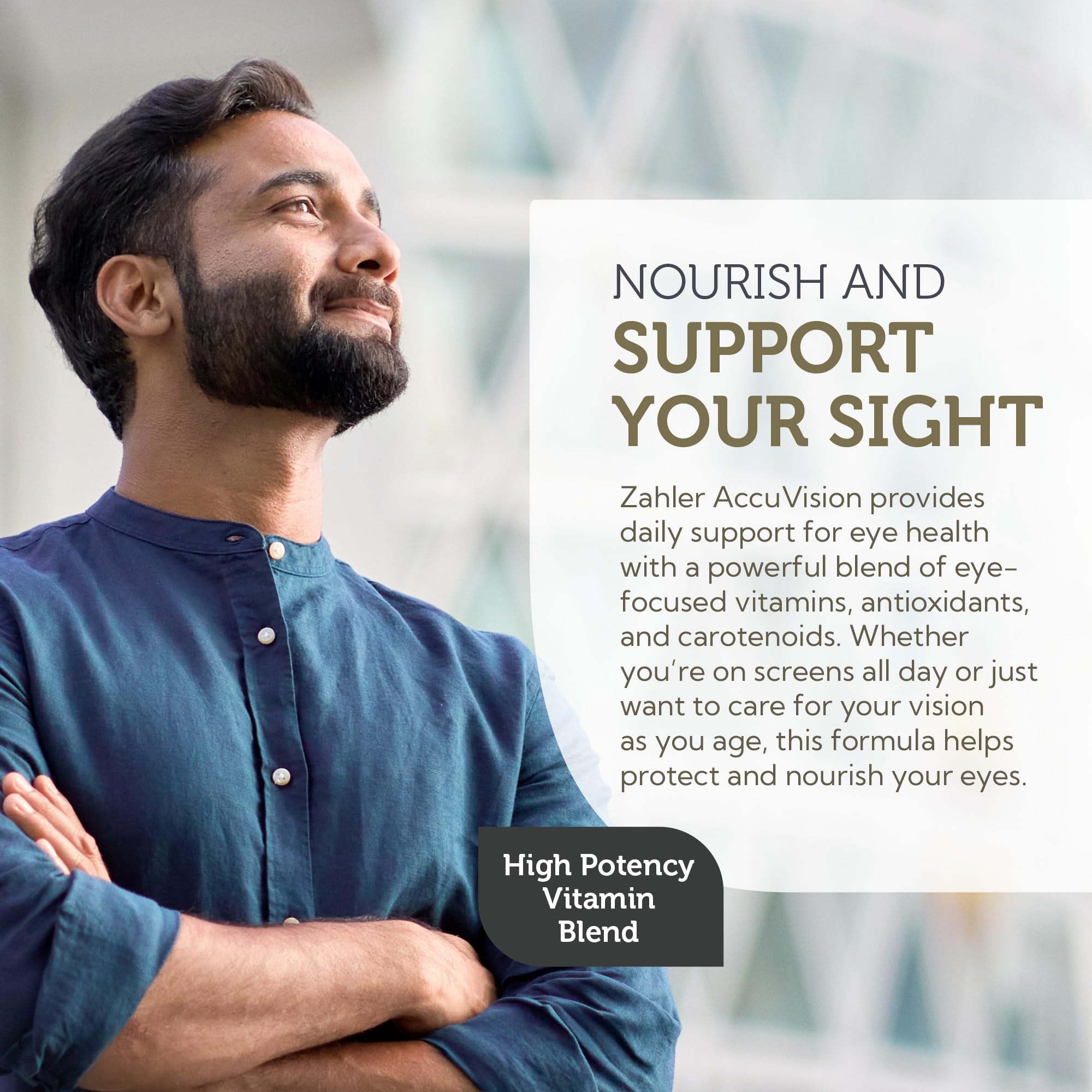 Zahler AccuVision 30 capsules ready to support daily visual function.
