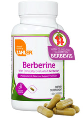 Zahler Berberine vegetarian and kosher certification on packaging.