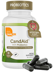 Zahler CandAid two-stage release bottle supports balanced gut microflora.