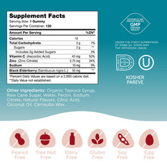Zahler Chapter One Immunity Gummies USA-made image emphasizing GMP facilities.