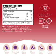 Zahler Chapter One Sleep Gummies kosher label emphasizes dietary clarity.