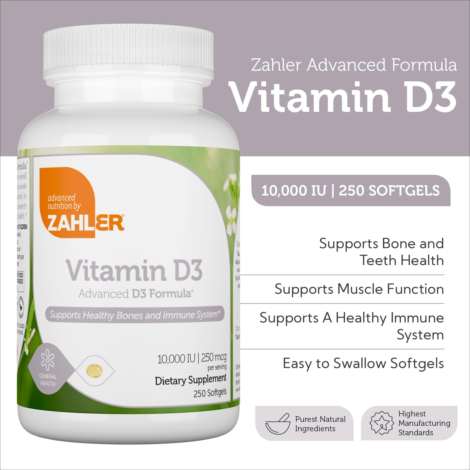 Zahler D3 kosher vegetarian-friendly label indicates dietary compatibility