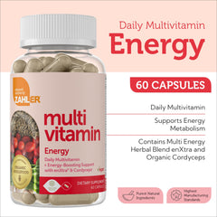 Zahler energy boost Enxtra blend and cordyceps pictured for natural energy support