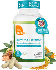 Zahler Immune Defense bottle front for daily immune support.