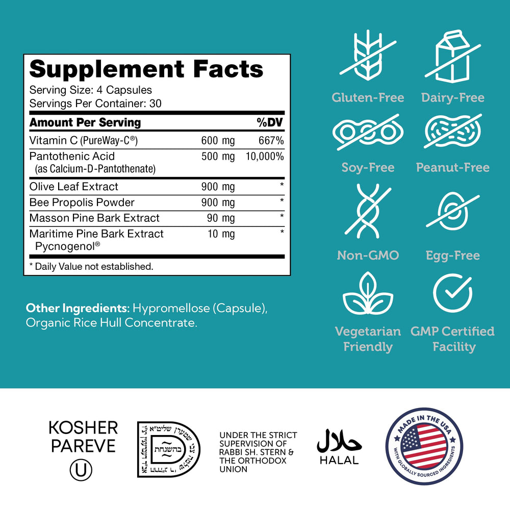 Zahler Immune Defense label detail showing ingredient branding.