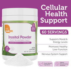 Scoop of Zahler Inositol & Glycine powder for easy daily serving.