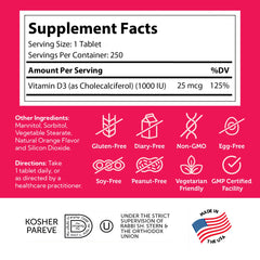 Made in USA Zahler Junior D3 chewables with quality ingredients