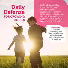 Zahler Kids Immune Support grape chew texture, kid-friendly taste
