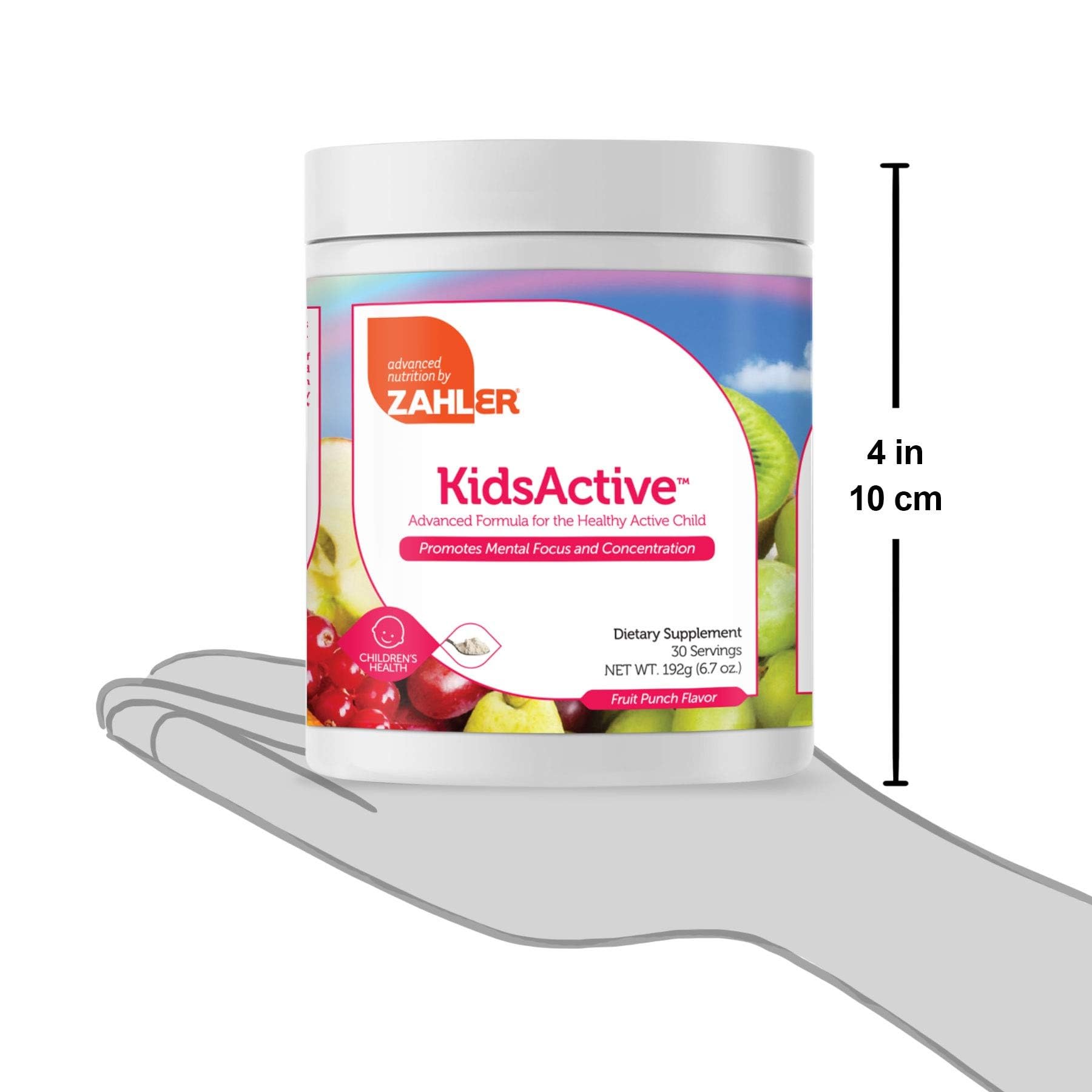 Zahler KidsActive on kitchen counter during snack time for focus support