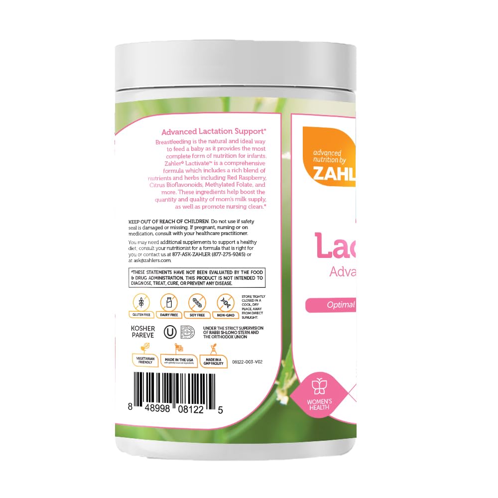 Zahler Lactivate capsules close-up easy-to-swallow tablets for nursing