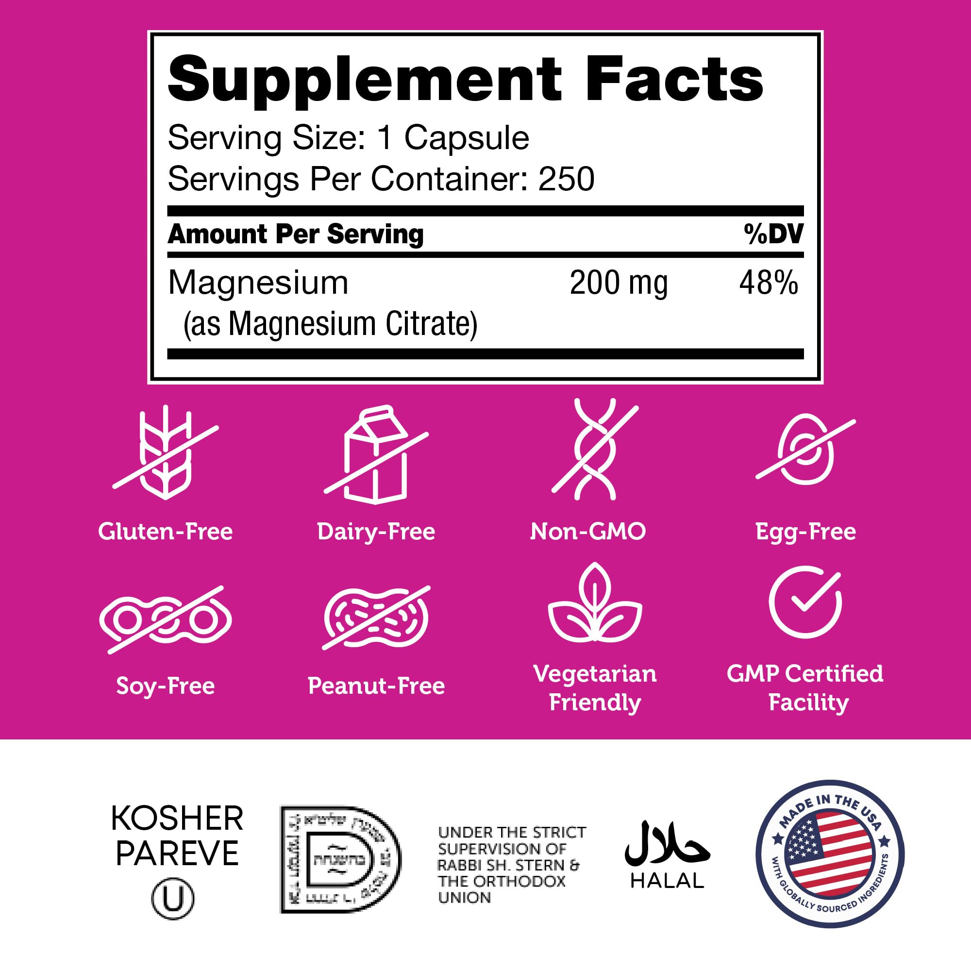 Zahler Magnesium Citrate count box view highlights value packs