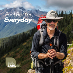 Zahler Multivitamin 50+ serving shot illustrating convenient once-daily use.