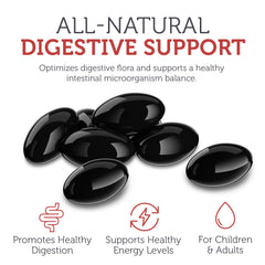 Softgels being prepared for daily use with Zahler Paraguard bottle.