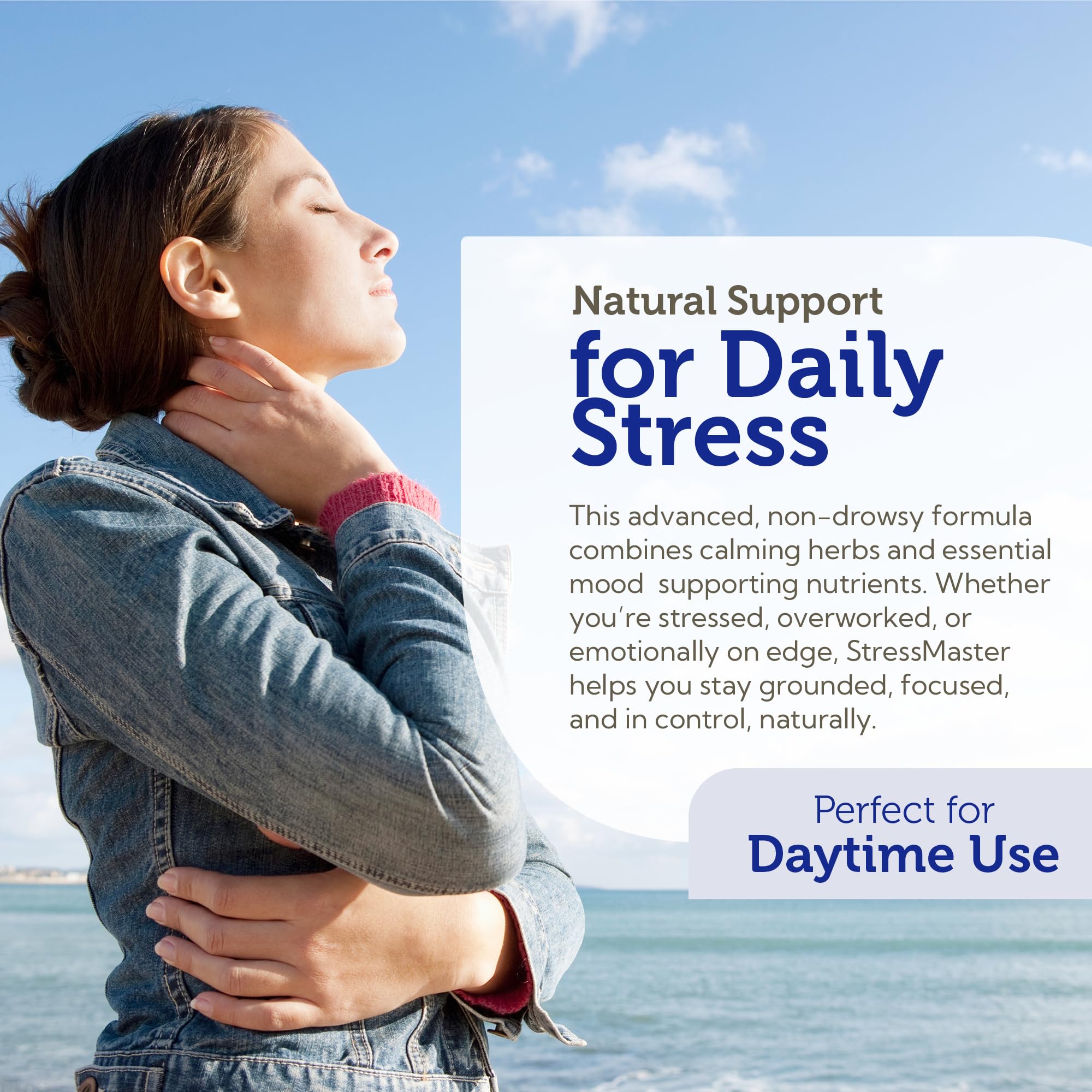 Zahler StressMaster capsules dispensing supports a simple daily relaxation routine.