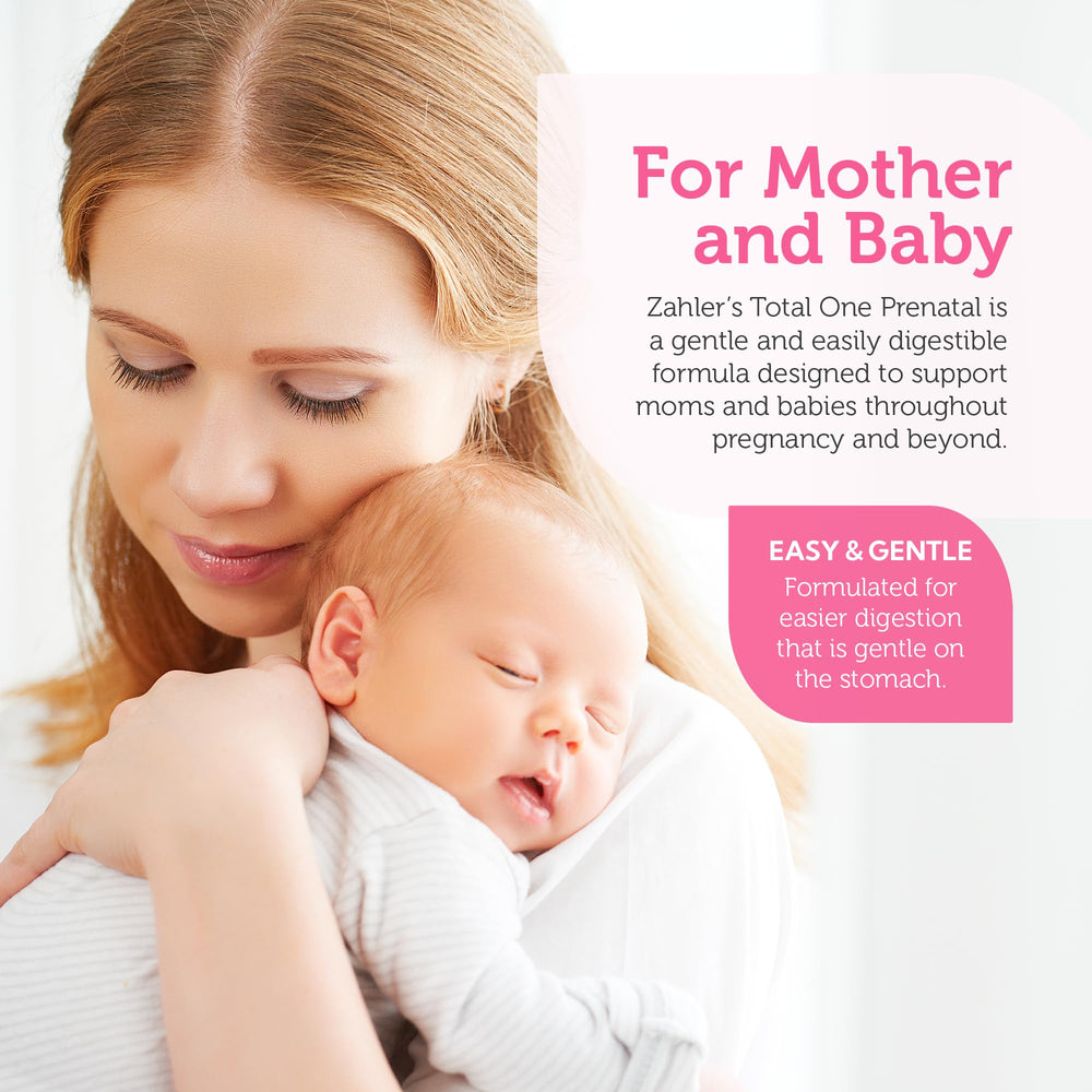 Zahler Total One Prenatal bottle label showing kosher and allergen information