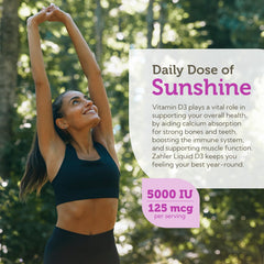 Zahler Vitamin D3 liquid drops dispensing for daily use