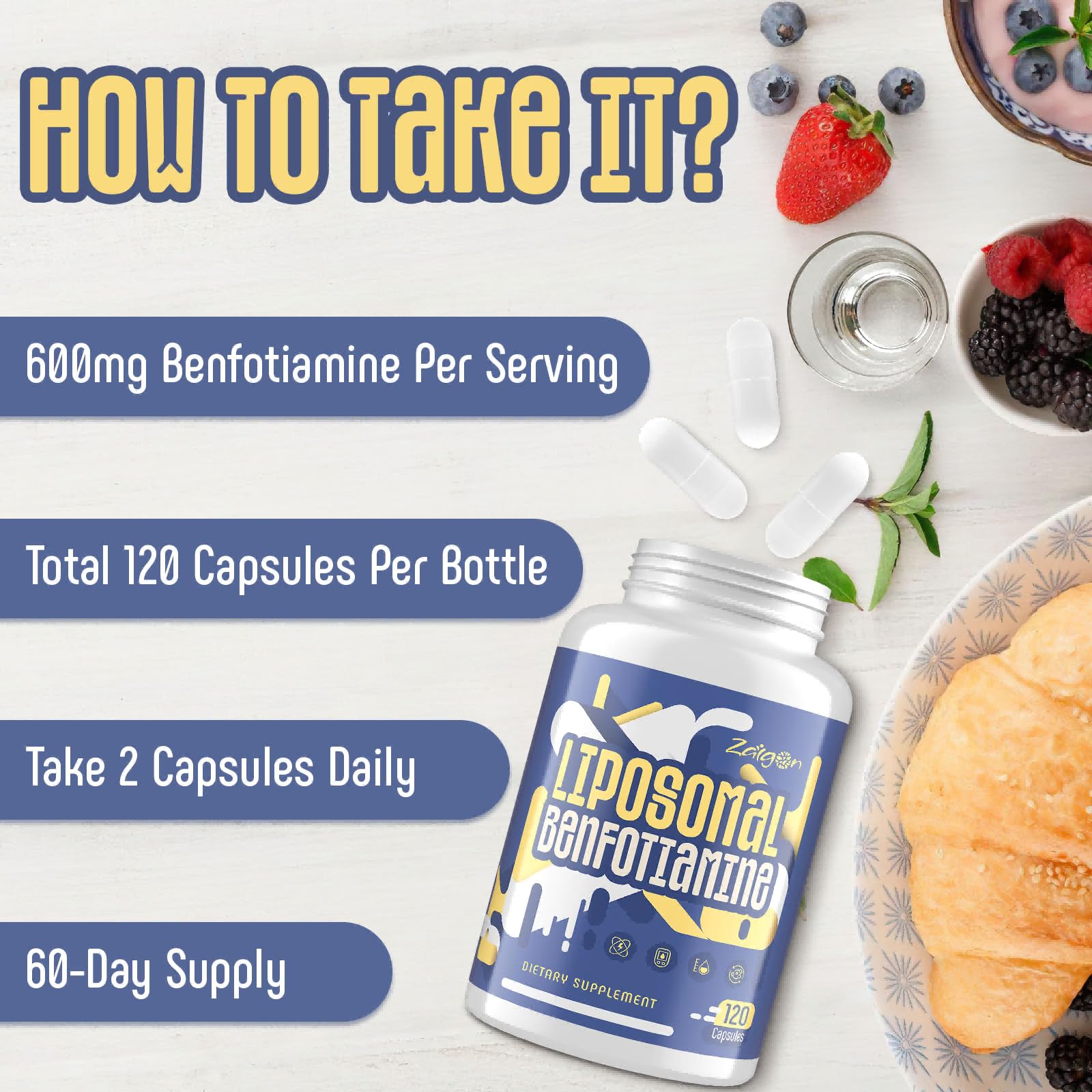 Zaigon capsules-in-hand suggesting easy daily dosing for busy lifestyles.