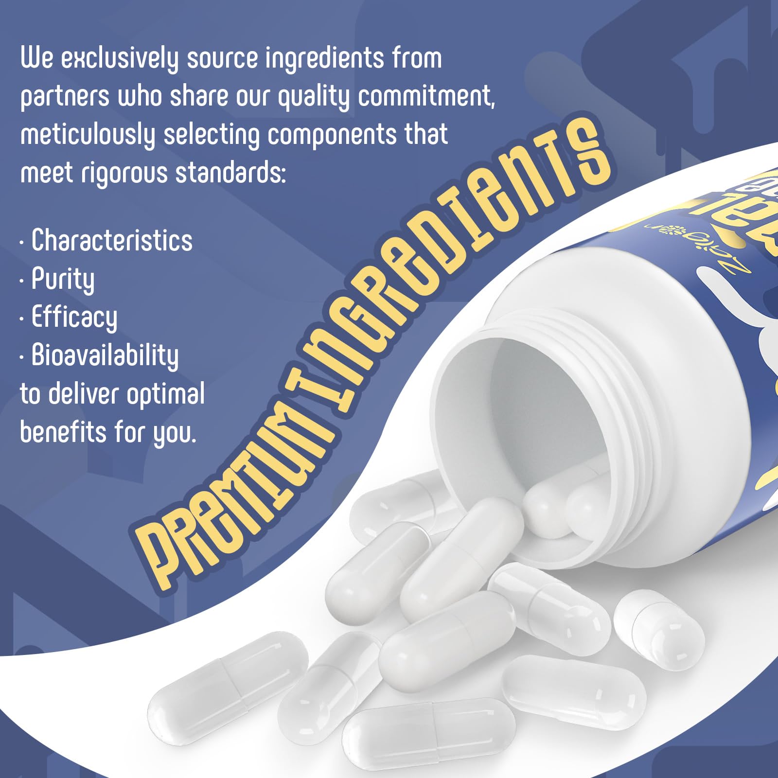 Zaigon ingredients-list on label featuring benfotiamine alpha-lipoic acid and magnesium blend.