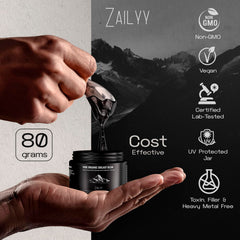 ZAILYY 85+ minerals with trace elements like zinc and magnesium.