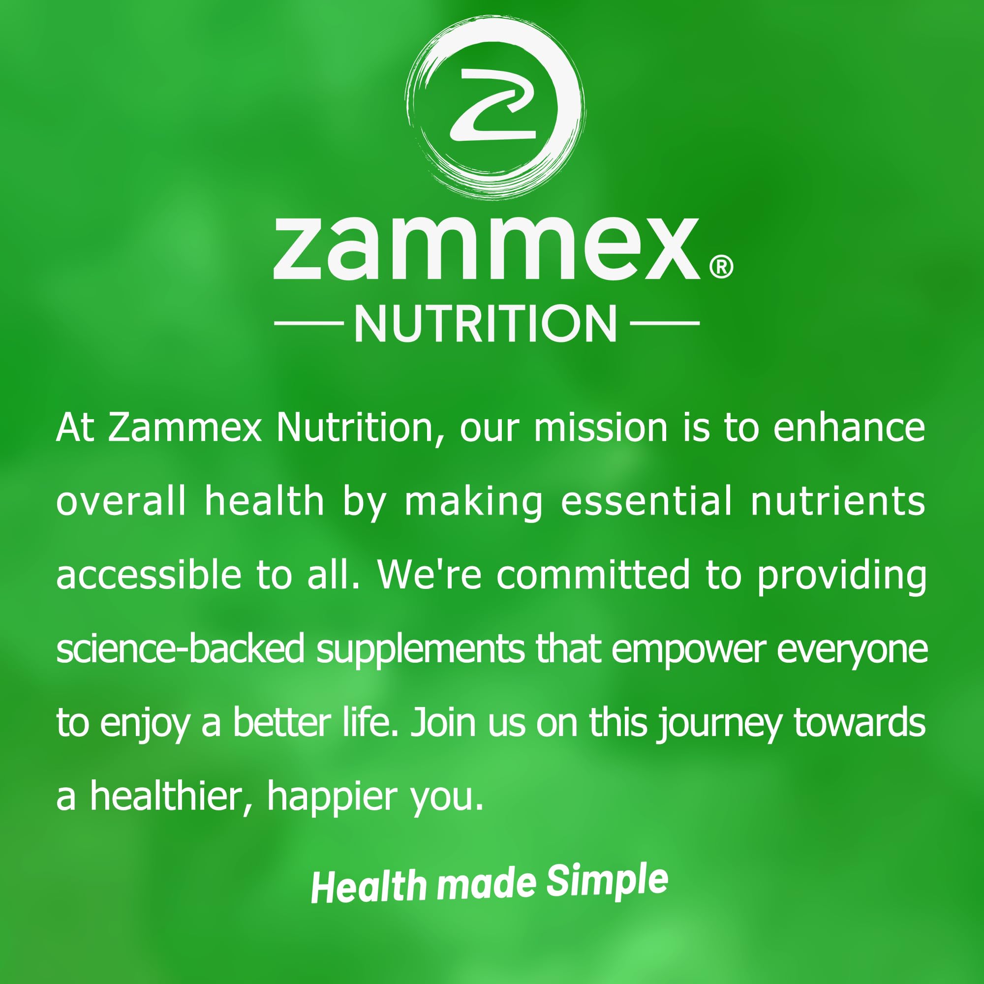 Zammex thirty-serving packaging front emphasizes value