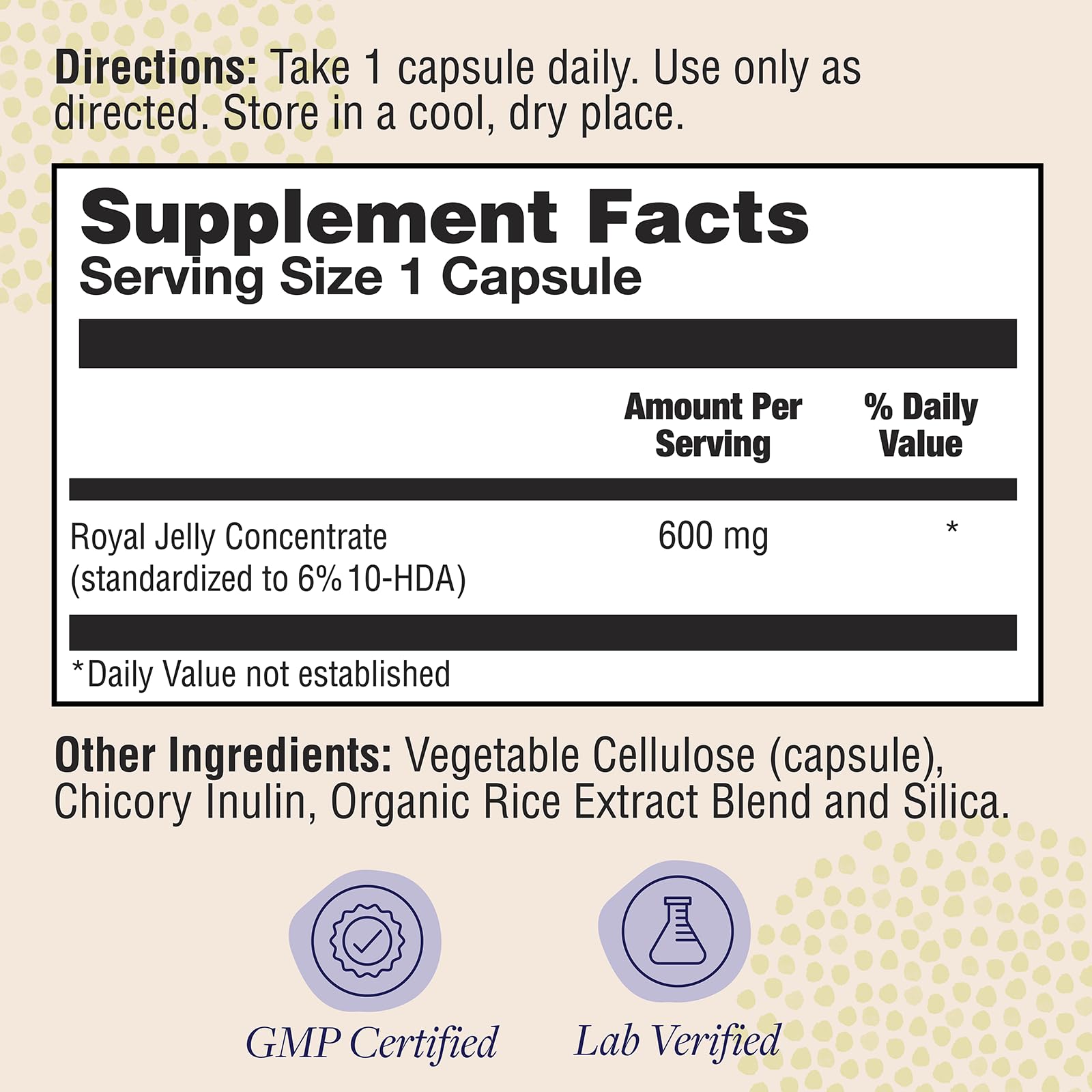 ZAND Bee Therapy capsules close-up shows vegan, convenient daily supplement.