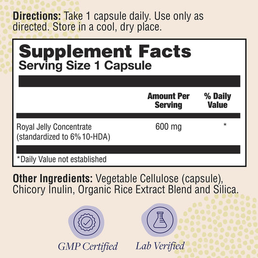 ZAND Bee Therapy capsules close-up shows vegan, convenient daily supplement.
