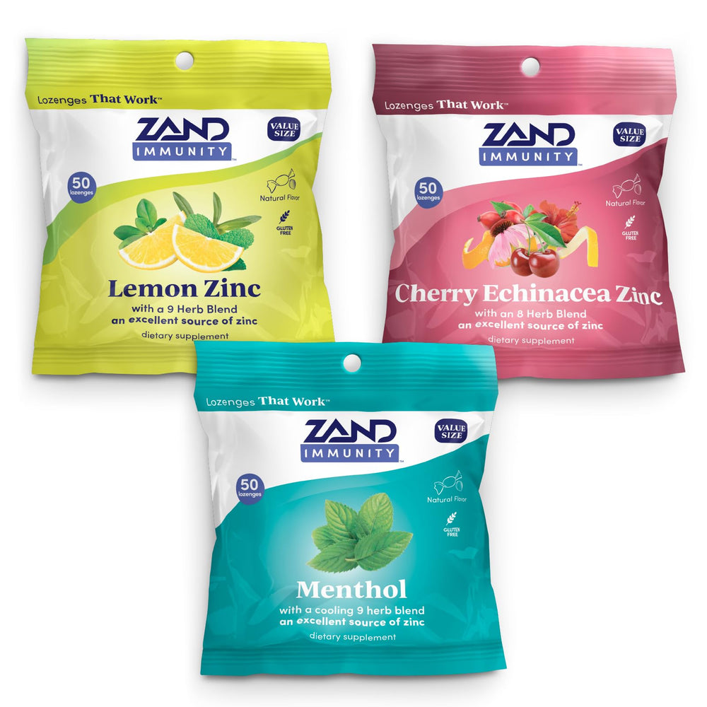 ZAND Immunity Lemon Zinc lozenge for daily immune support.
