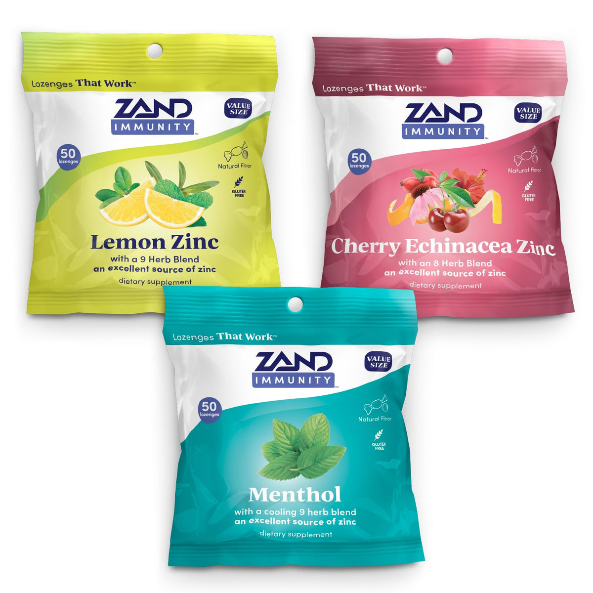 ZAND Immunity Lemon Zinc lozenge for daily immune support.