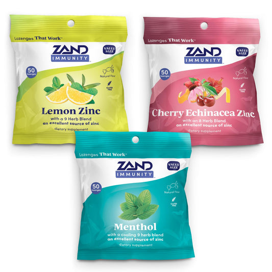 ZAND Immunity Lemon Zinc lozenge for daily immune support.