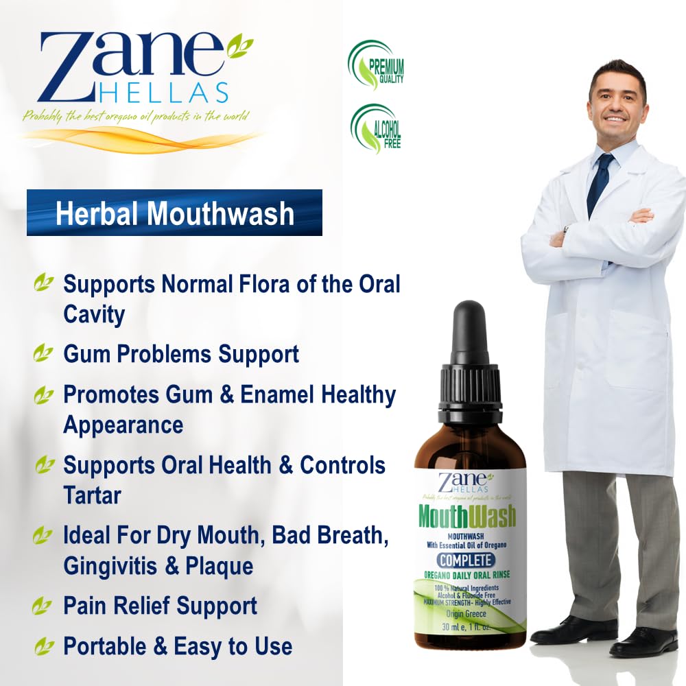 Zane Hellas mastix oil bottle closeup features key ingredients.